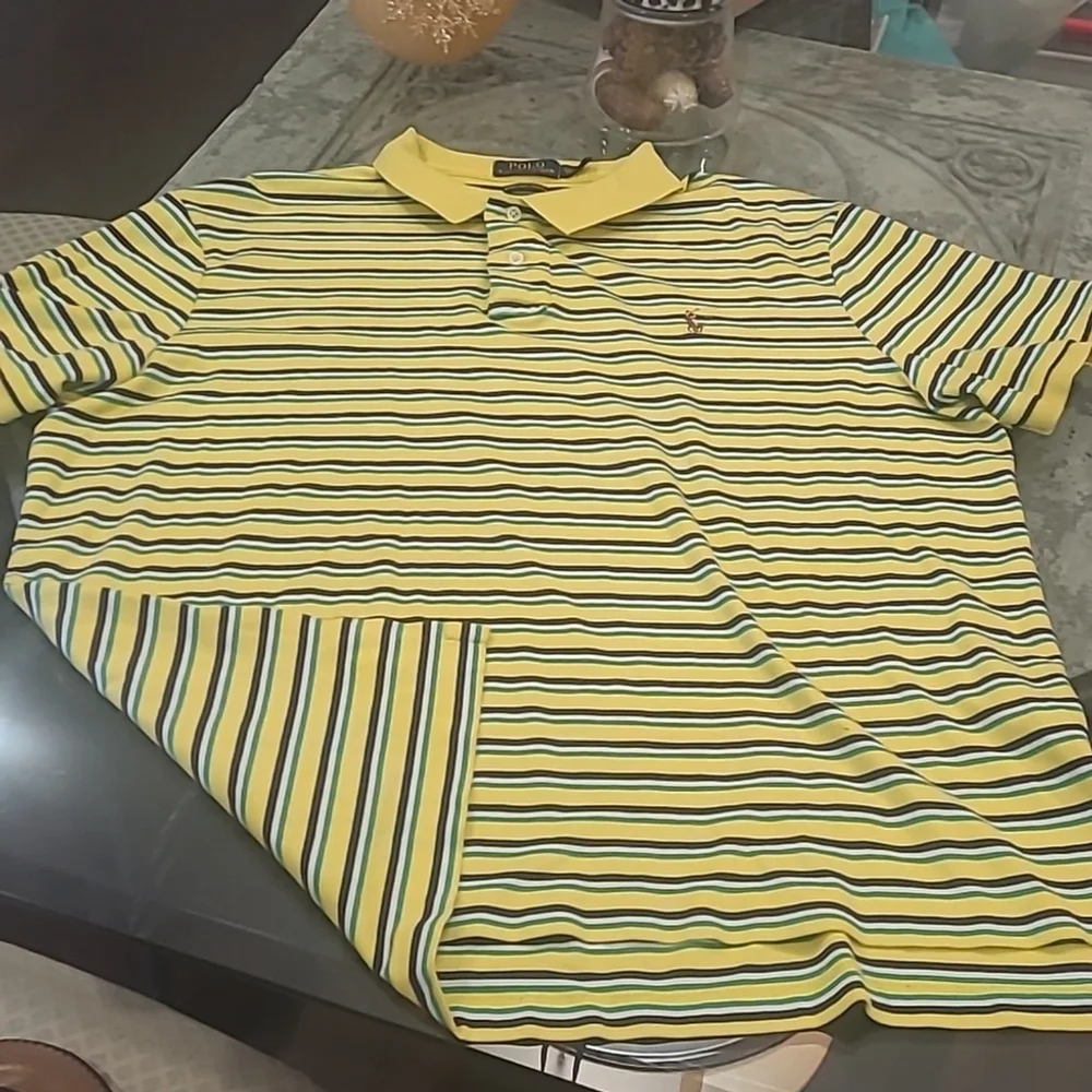 RALPH LAUREN MEN'S STRIPPED POLO GOLF SHIRT XXL